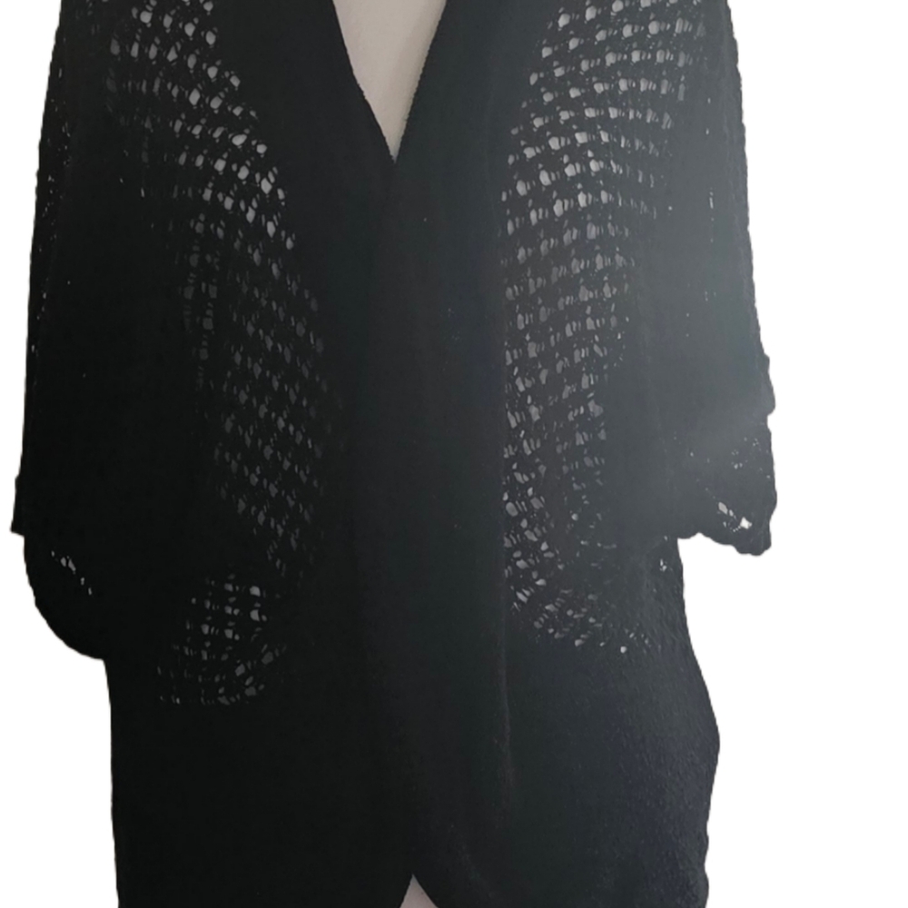Sag Harbor Black Shrug Sweater